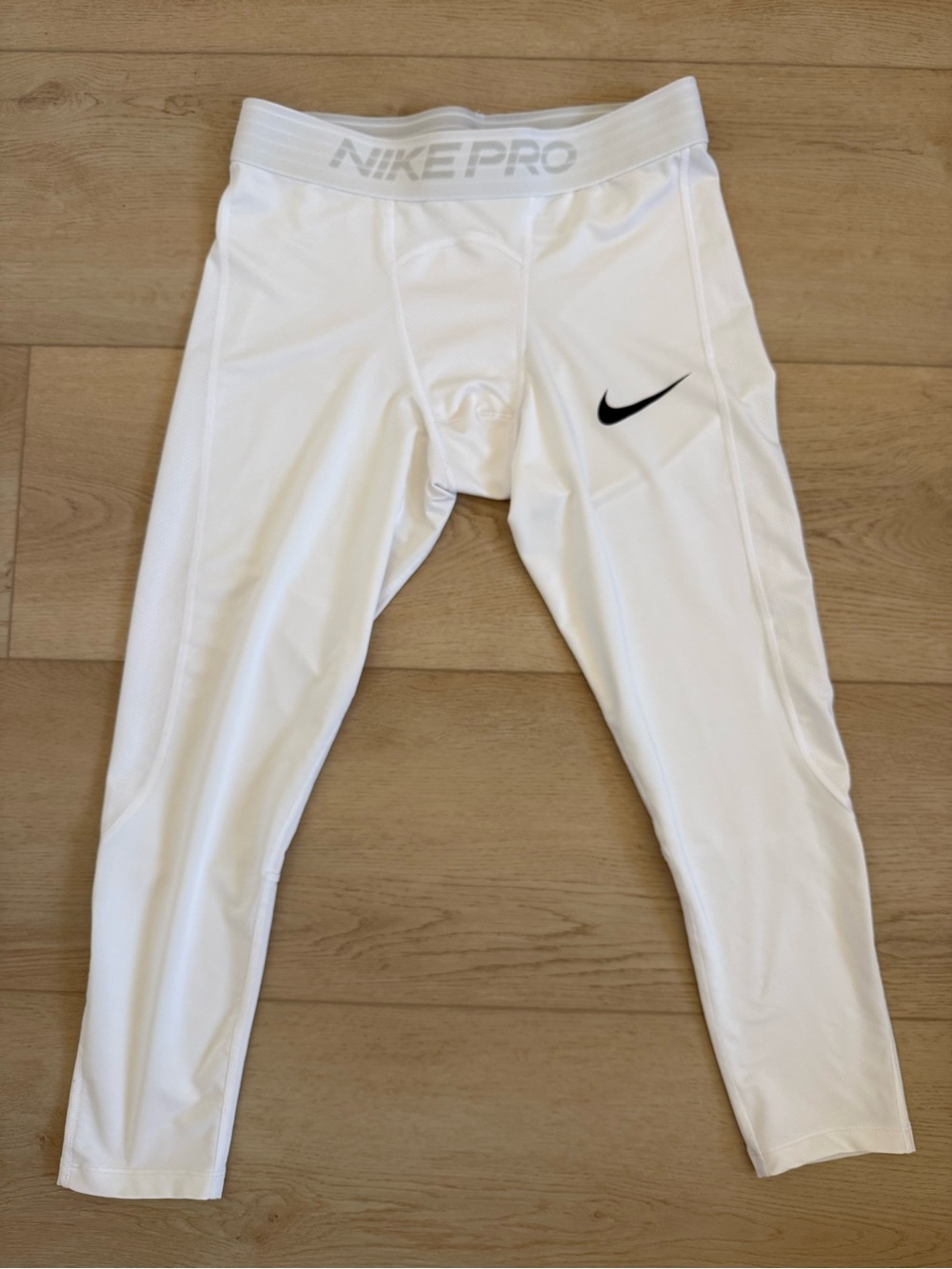 Nike Pro Dri-fit White Men's Compression Pants Athletic Training Size L
